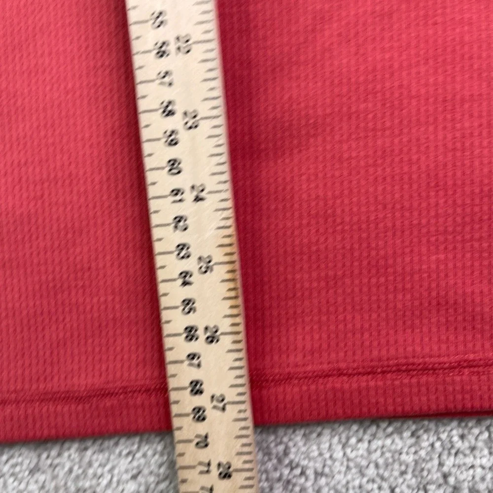 J Crew Sweater Mens XXL Red Performance Waffle Half Zip Pullover Golf Active